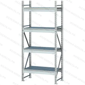 стеллаж ms pro z 2000х900х400 (4 яруса с настилом)