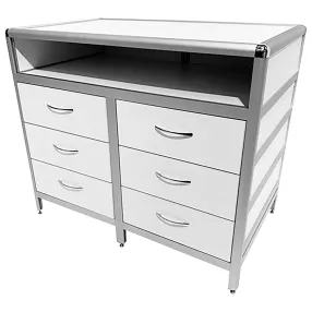 стол-тумба лабораторная med 12.013al (белый)