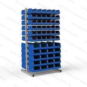 стеллаж двусторонний №102 (1835х950х760)