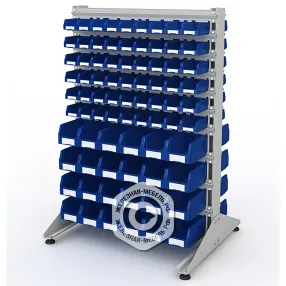 стеллаж для пластиковых лотков sortex двухсторонний 1500x1000x800.04