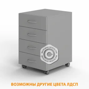 тумба подкатная тп-15 (лдсп серый)