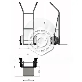тележка грузовая двухколесная кг 200 г/п 200 кг (без колёс)