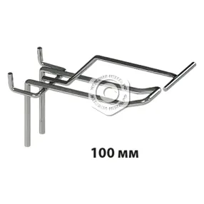 крючок на перфорацию двойной с ценникодержателем 100-300 мм