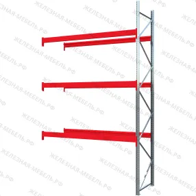 дополнительная секция стеллаж грузовой стсм 4500х2700х1000 (3 яруса)