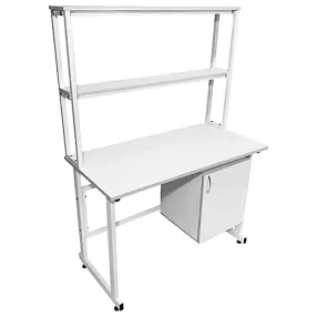 стол лабораторный с надстройкой слн 16.003 (белый)