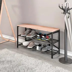 обувница gutta 500х920х290 (3 полки) каркас чёрный, настил эвок