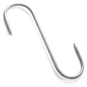 крюк для мяса, диаметр прутка 8 мм. длина 30 см, нерж.