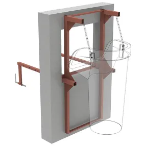 кронштейн для мусоросбросов, крепление в оконный проем