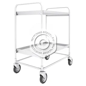 тележка двухярусная из нержавеющей стали ст нж 3 (без колёс)