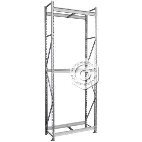стеллаж ms pro z 2500х900х400 (3 яруса без настила)