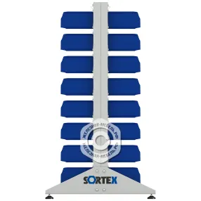 стеллаж для пластиковых лотков sortex двухсторонний 1500x1000x800.02