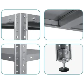 стеллаж полочный сплб «base» 1600х600х400 с перфорированной полкой (цинк)