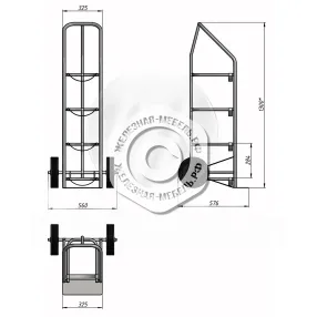 тележка для перевозки 4 х баллонов с водой вд 4 (без колёс)