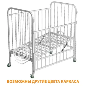 кровать детская (1-5 лет) с ограждением кдф (каркас белый), матрац