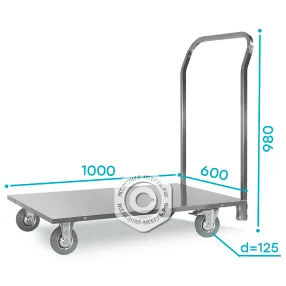 тележка платформенная грузовая тпгп – 1000х600х980 «profi ral»