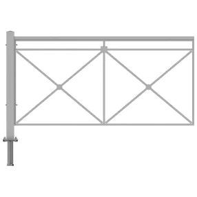 ограждение пешеходное по-1 секция тип 1, стойка 60х60 съемная, порошковая окраска