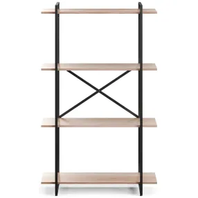 стеллаж gutta 1510х920х340 (4 полки) каркас чёрный, настил эвок