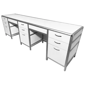 стол лабораторный med 10.013al (белый)