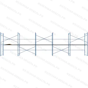леса рамные строительные лрс-40 4х15 м (1 ярус с настилом)