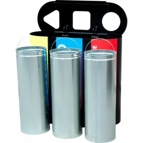 урна для раздельного сбора мусора акцент-3 с наклейками