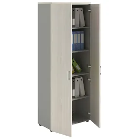 шкаф nw 2080 закрытый белое дерево/серый