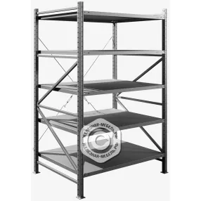 стеллаж ms u 2000х1200х1000 (5 полок, нагрузка на полку 180 кг)