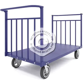 тележка платформенная усиленная с двумя ручками тпуд 10 (без колёс)