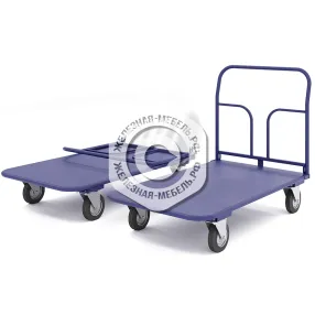 тележка платформенная со складной ручкой, система трансформации - зацеп тпср 2 м з (без колёс)