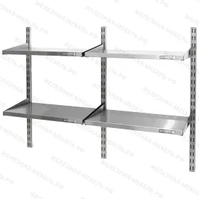 система с переменной высотой спвн 400х600х300 «norma inox» (3 направляющие, 4 сплошные полки)