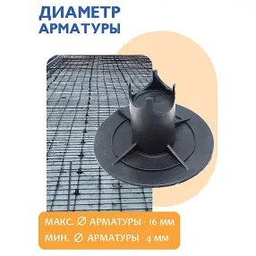 фиксатор арматуры стульчик под сыпучий грунт с литой опорой фс 40, 250 шт