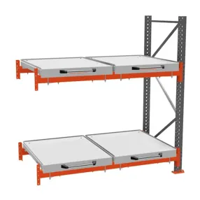 стеллаж с двумя выкатными платформами (дополнительная секция)