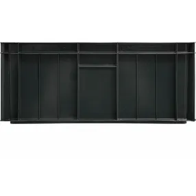 ящик п/э мясной 600х400х250 сплошной с закрытыми ручками арт. 204.02