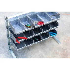 настольный органайзер-стеллаж мини №1 (серые ящики)