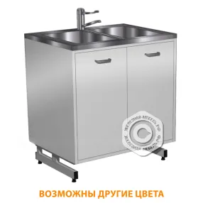 стол-мойка стм-202 «премиум» 800 (корпус металл серый, каркас серый)