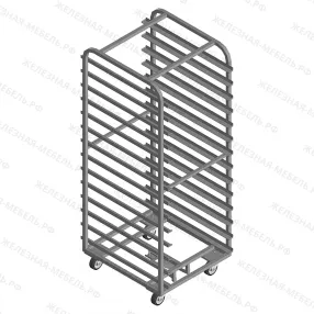 тележка для ротационной печи miwe roll-in () 14 уровней сварная 600х800 мм