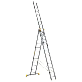 лестница профессиональная трехсекционная алюминиевая 3х14 арт. 9314