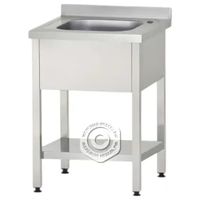 ванна моечная вмцп 860х600х600 «profi inox», 1 м/о 250х400х400, борт, отв. д/смесит.