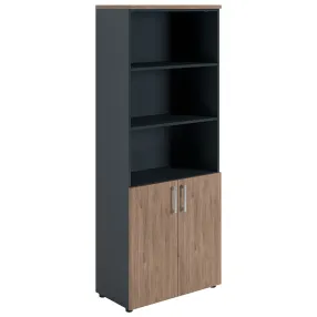 шкаф nw 2080/2 полузакрытый темный орех/антрацит