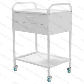 стол медицинский инструментальный сми-02-02 (полки нерж., колёса пластик)