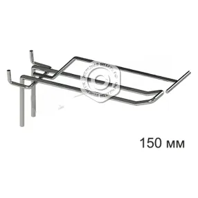 крючок на перфорацию двойной с ценникодержателем 100-300 мм