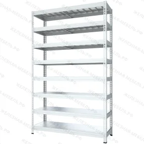 стеллаж титан мс-т 3000х1550х635 (8 ярусов, настил оцинк. металл)